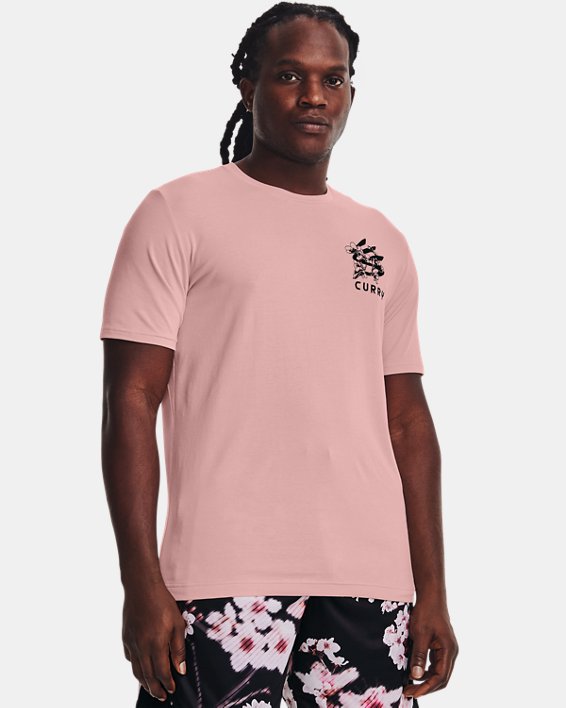 Camiseta de manga corta Curry Left Chest Logo para hombre, Pink, pdpMainDesktop image number 0